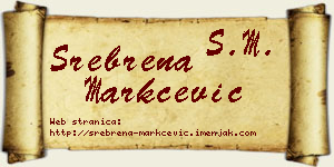 Srebrena Markčević vizit kartica